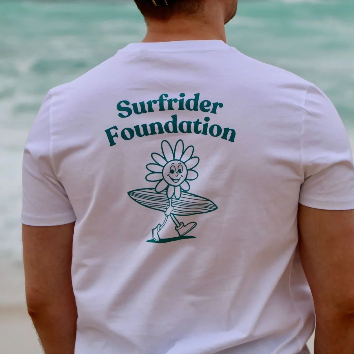 T-shirt unisexe blanc – Surfing flower – Image 7