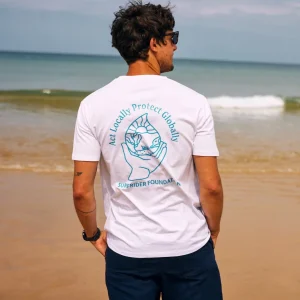 T-shirt unisexe blanc Surfrider x Keep Earth Around