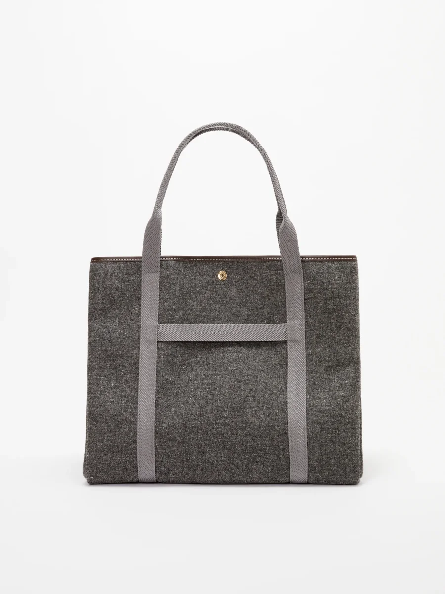 SAC TRAVERSÉE L FLANELLE GRIS – Image 2