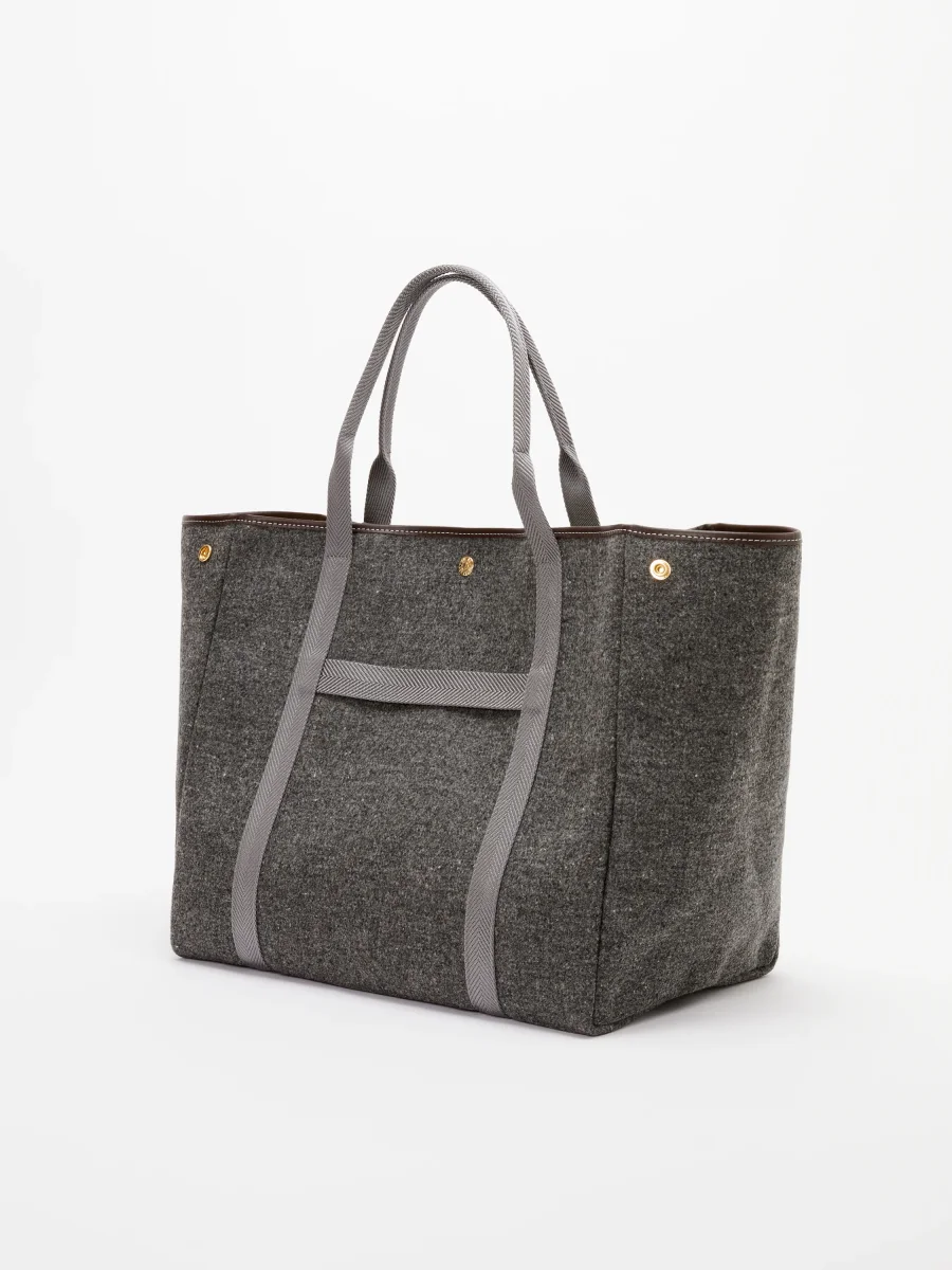 SAC TRAVERSÉE L FLANELLE GRIS – Image 3
