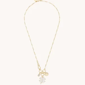 VIRGINIE BERMAN - COLLIER CHARMS TRÈFLE CRISTAL