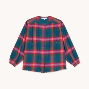 L'ÎLE BLEUE - Blouse Kamini Tartan