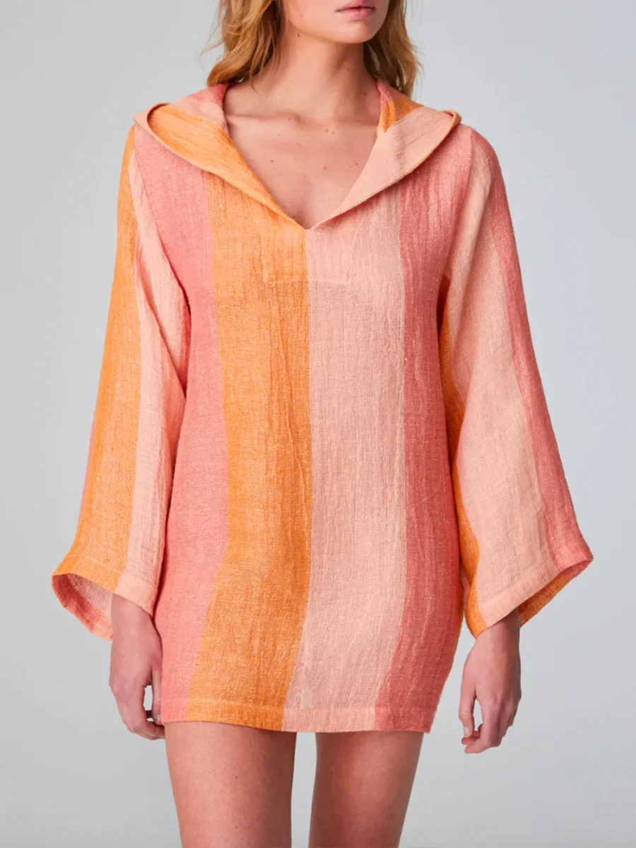 TUNIQUE À CAPUCHE ROSE – Image 3