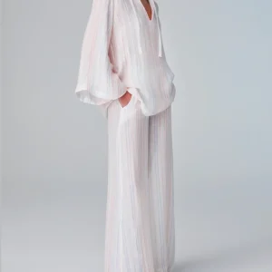 TUNIQUE À RAYURES ROSE ET BLEU