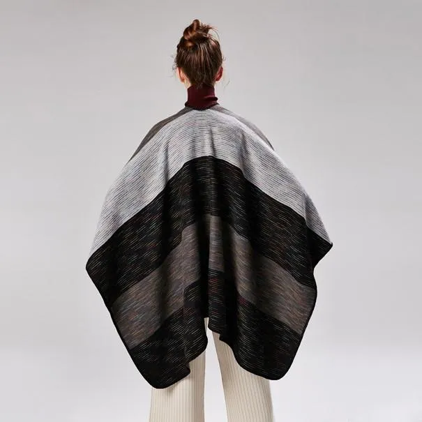 Cape Poncho à Rayures – Image 8