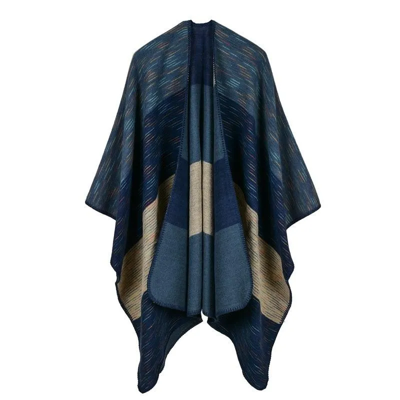 Cape Poncho à Rayures – Image 5