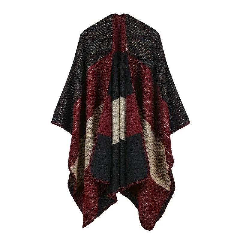 Cape Poncho à Rayures – Image 7