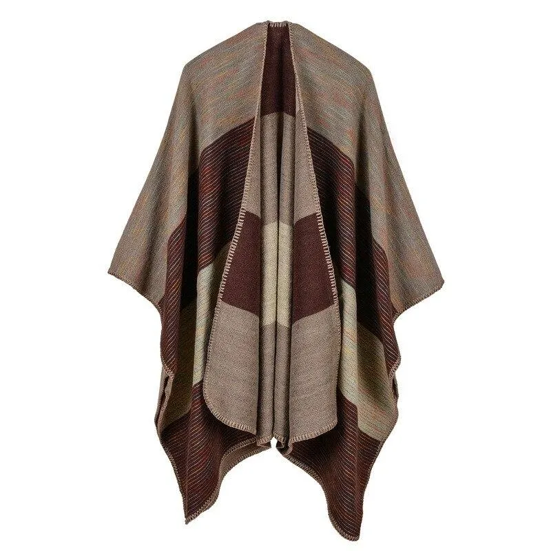 Cape Poncho à Rayures – Image 6