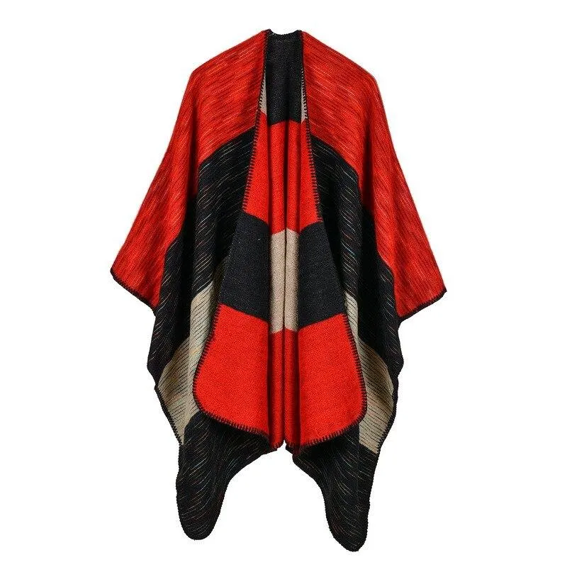 Cape Poncho à Rayures – Image 4