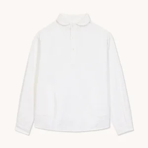 L'ÎLE BLEUE - Tunique homme "Pablo" Nid d'Abeille Blanche