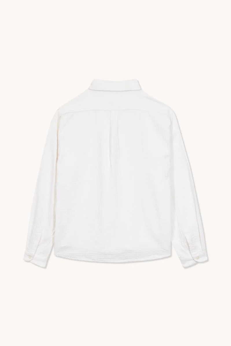 L'ÎLE BLEUE - Tunique homme "Pablo" Nid d'Abeille Blanche – Image 4