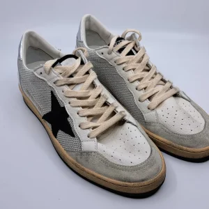 Ball Star - blanche étoile noire talon argent