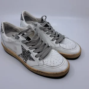 Ball Star - Blanche étoile et talon argent pailleté