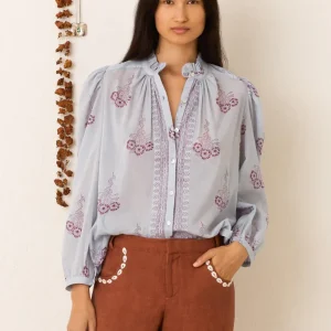 CHEMISE ANNABEL PANSY SKY