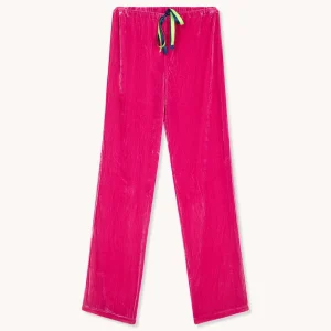 L'ÎLE BLEUE - PANTS SAYANI EMBROIDERY FUSHIA