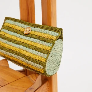 POCHETTE UPTOWN RAPHIA PRAIRIE