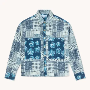 L'ÎLE BLEUE - VESTE PATCHWORK BLEU