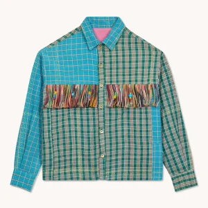 L'ÎLE BLEUE - VESTE À FRANGES