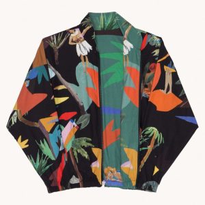 G.KERO - VESTE ANIMAL REVERSIBLE MOON TEDDY NOIR ET VERT