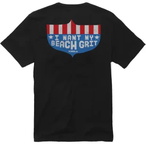 VISSLA TEE SHIRT I WANT MY BEACH GRIT phantom